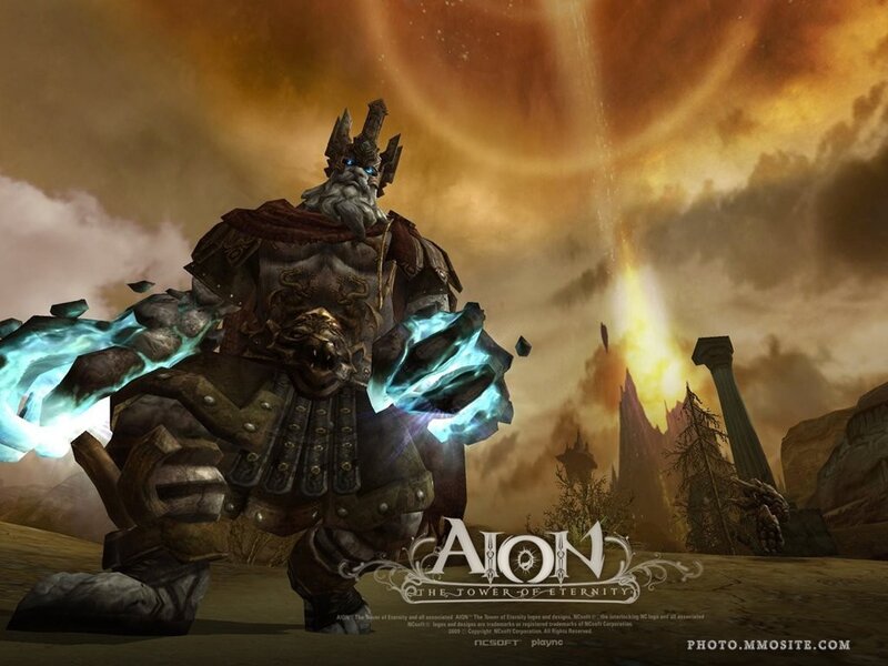 Armored Warrior with Glowing Hands — Brown, Dramatic