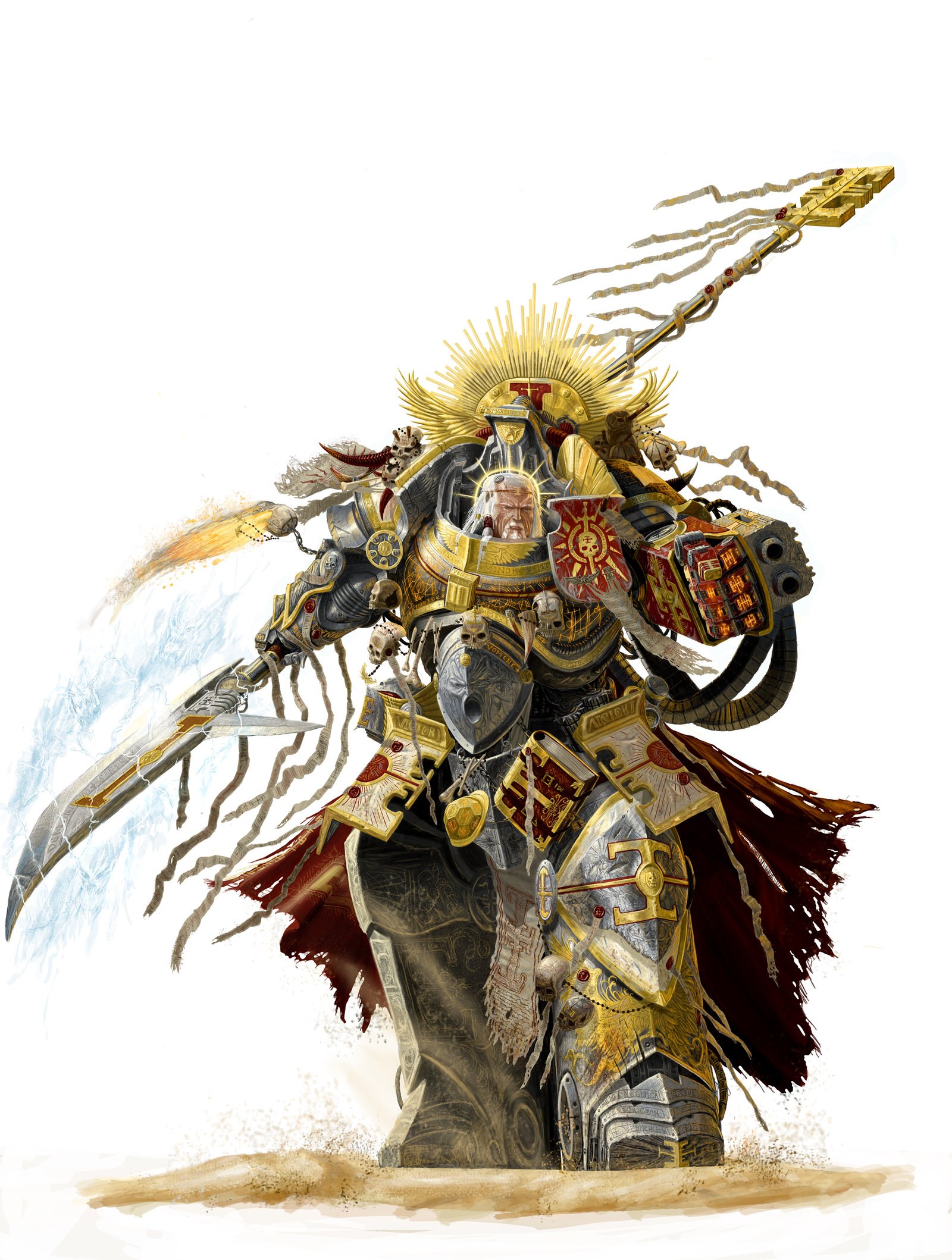 armored warrior with golden armor
