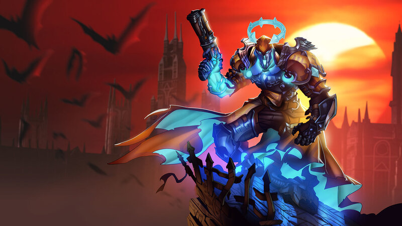 Armored Warrior with Gun — Red