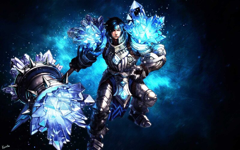 Armored Warrior with Hammer — Blue
