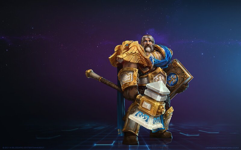 Armored Warrior with Hammer — Purple