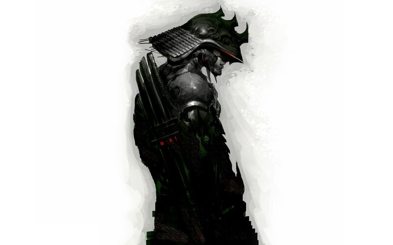 armored warrior with helmet