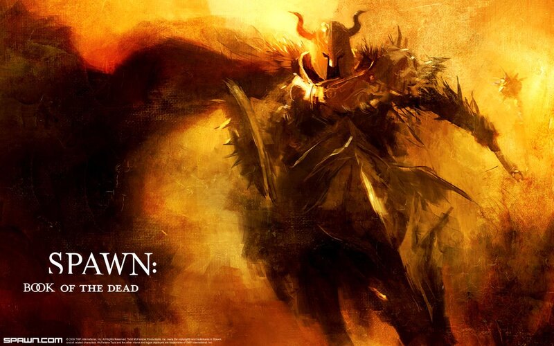 Armored Warrior with Horns — Orange, Dramatic