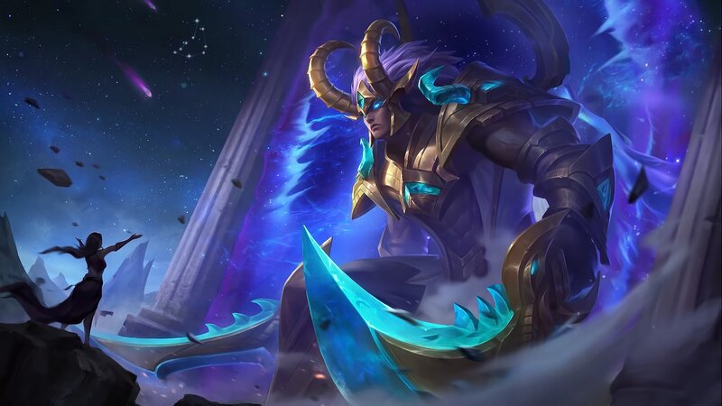 Armored Warrior with Horns — Purple