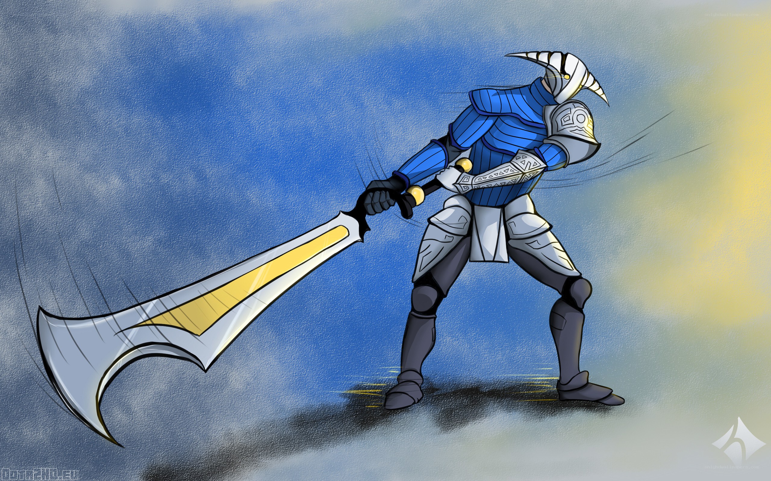 armored warrior with large sword