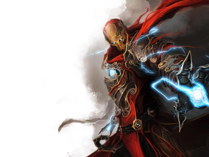Armored Warrior with Lightning — Black