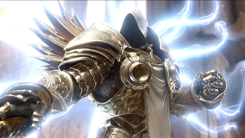 Armored Warrior with Lightning — Gold