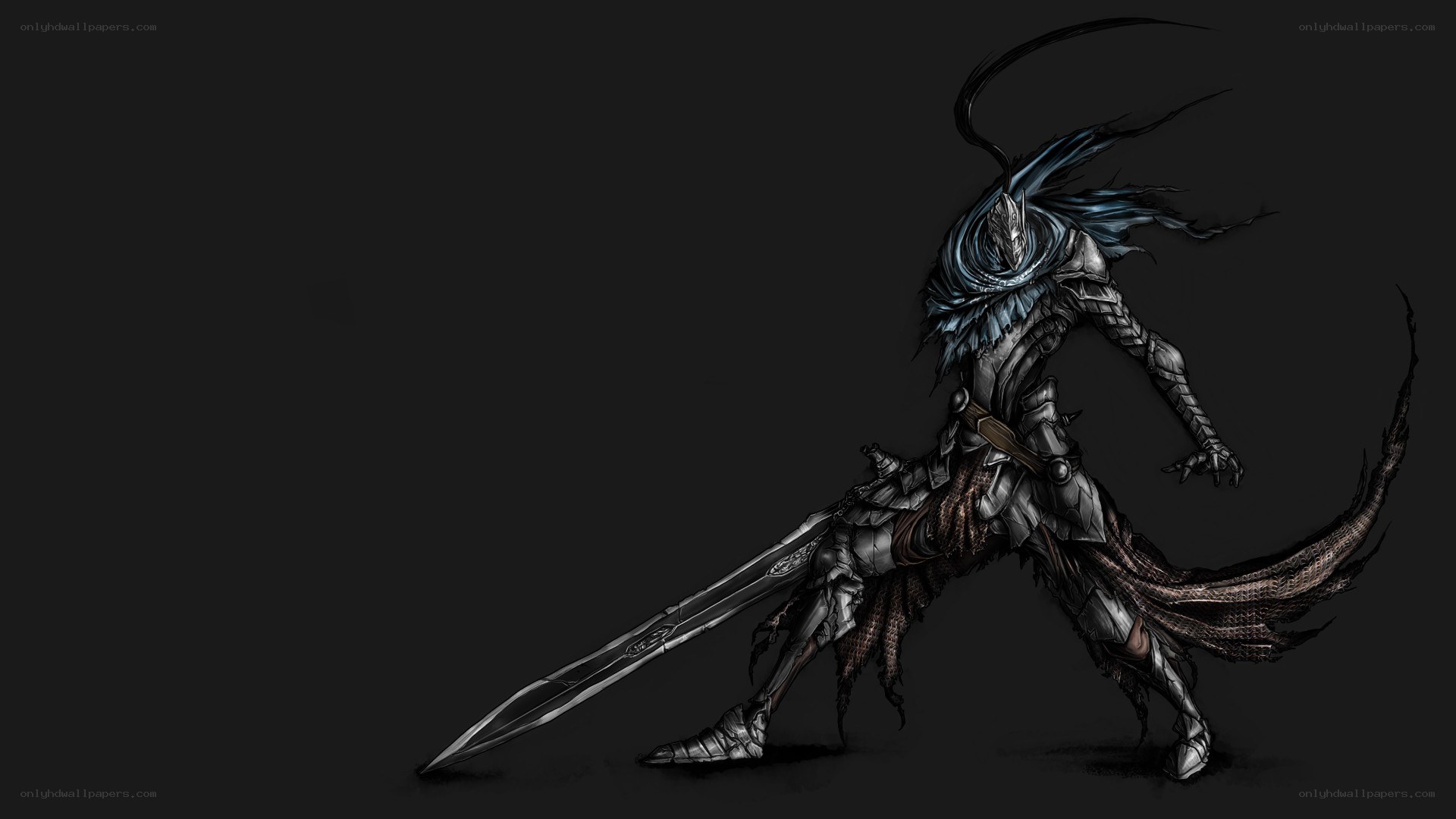 armored warrior with long sword