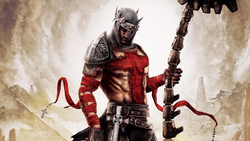 Armored Warrior with Mace — Brown