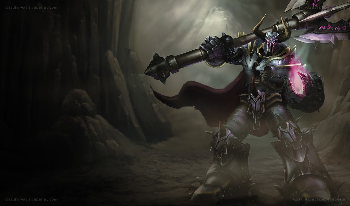 armored warrior with massive weapon