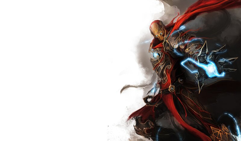Armored Warrior with Red Cape — Dramatic, Digital Art, Armor