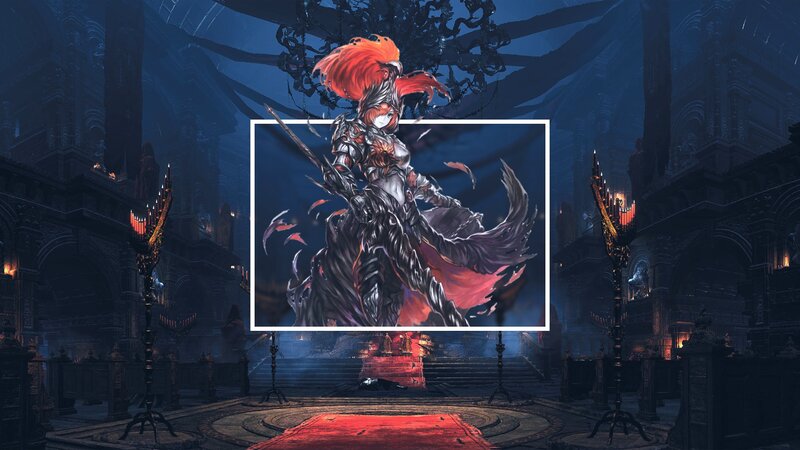 Armored Warrior with Red Hair — Blue, Dramatic