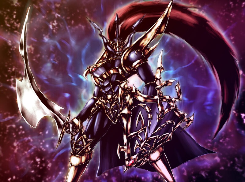 Armored Warrior with Scythe — Black