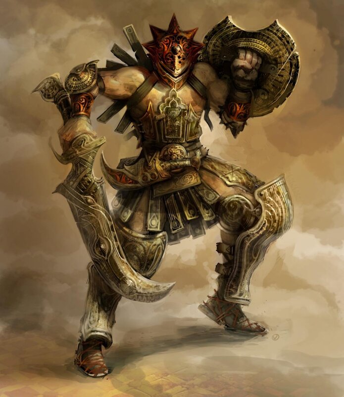 armored warrior with shield and sword