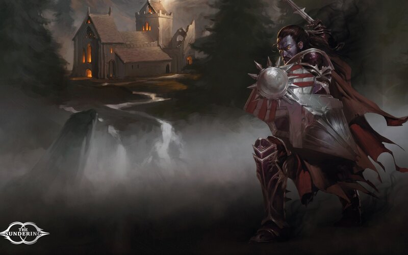 Armored Warrior with Shield — Gray