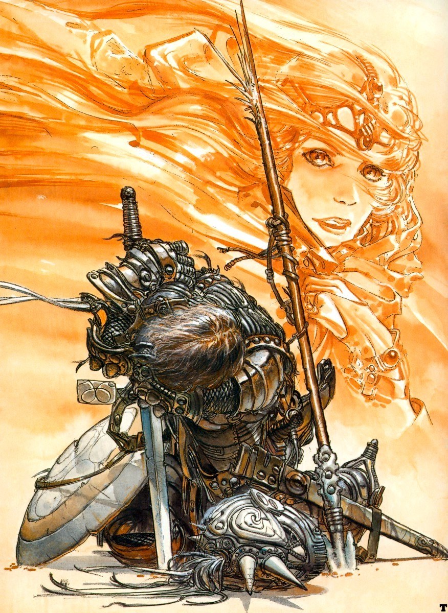 Armored warrior with spear