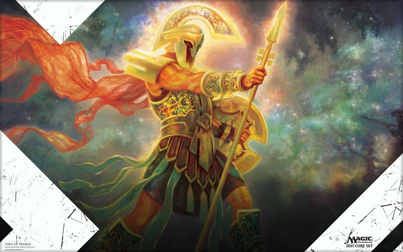 Armored Warrior with Spear — Gold, Dramatic