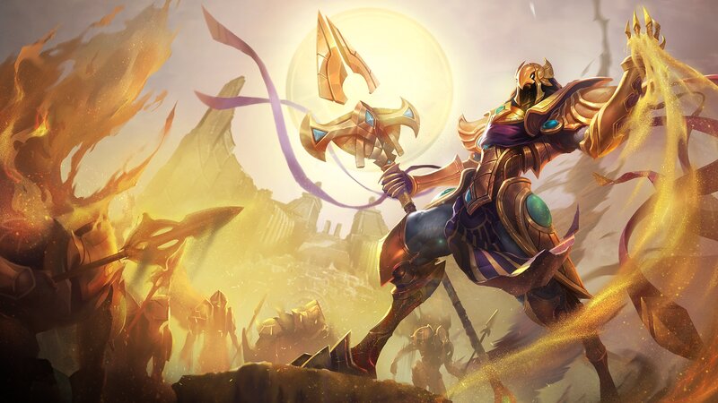 Armored Warrior with Spear — Gold