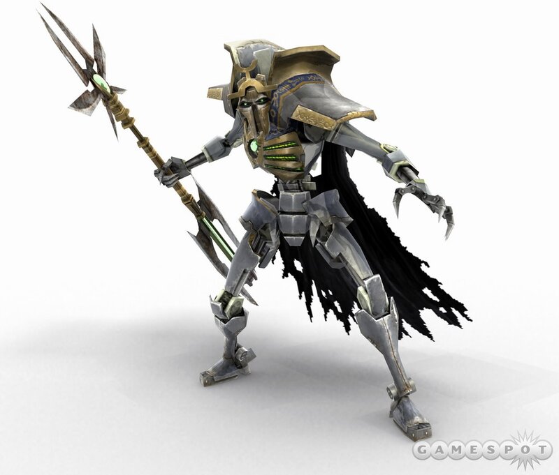 Armored Warrior with Spear — Gray, Dramatic, 3d Render