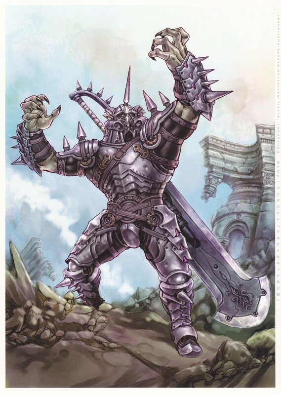 armored warrior with spiked armor