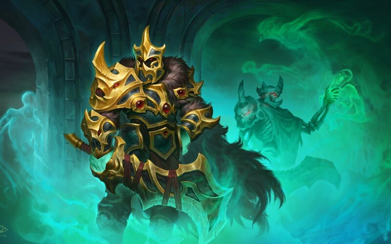Armored Warrior with Spirits — Green