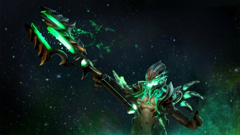 Armored Warrior with Staff — Green
