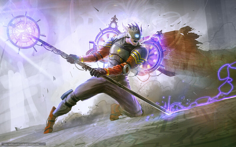 Armored Warrior with Staff — Purple, Dramatic, Intense