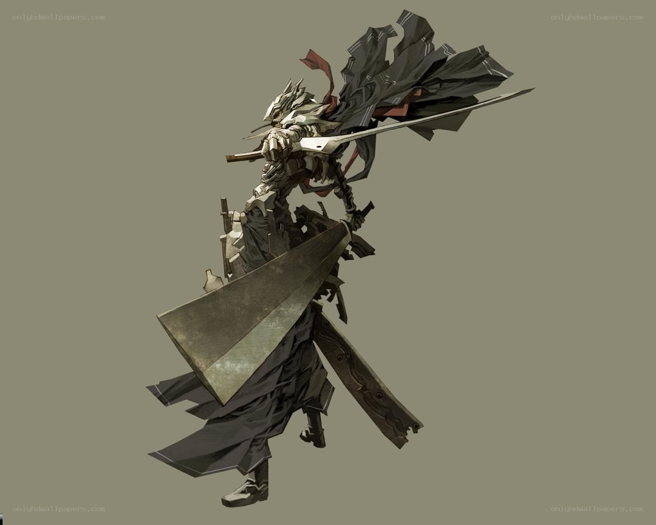 armored warrior with sword