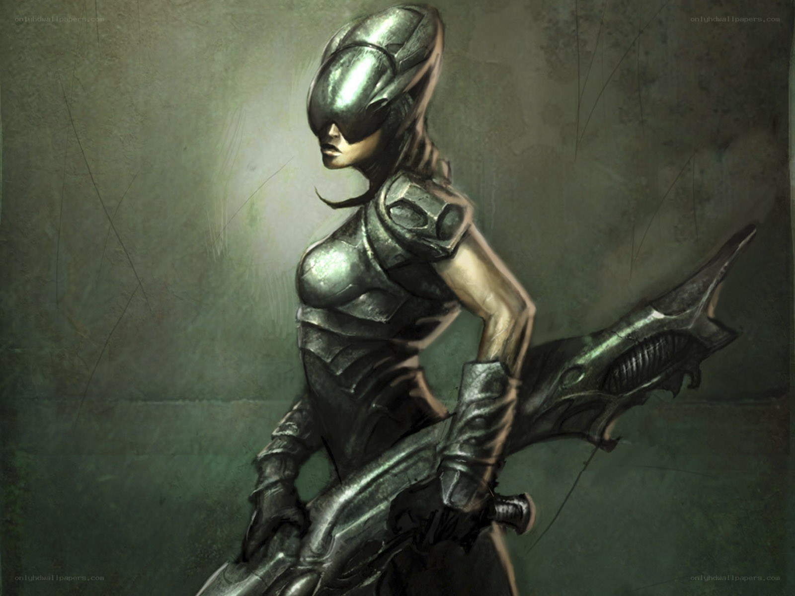 armored warrior with sword
