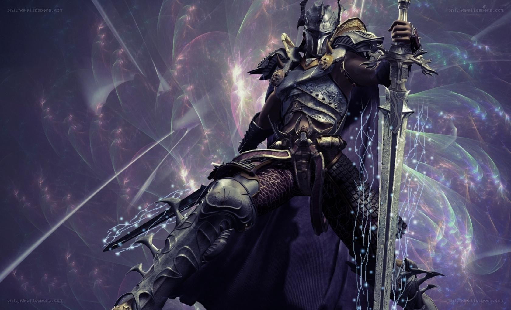 armored warrior with sword