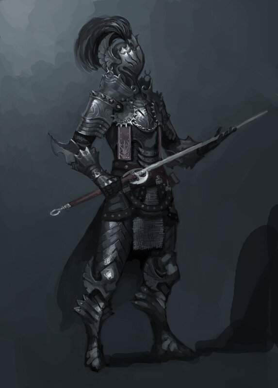 armored warrior with sword