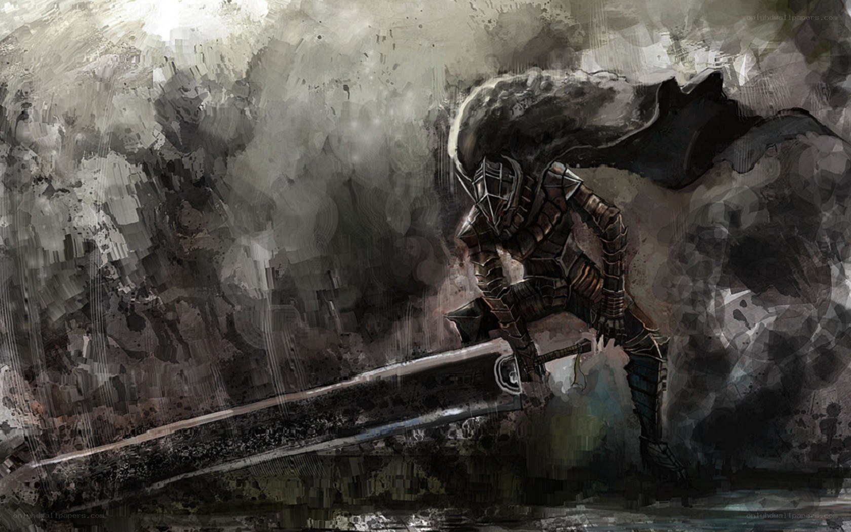armored warrior with sword