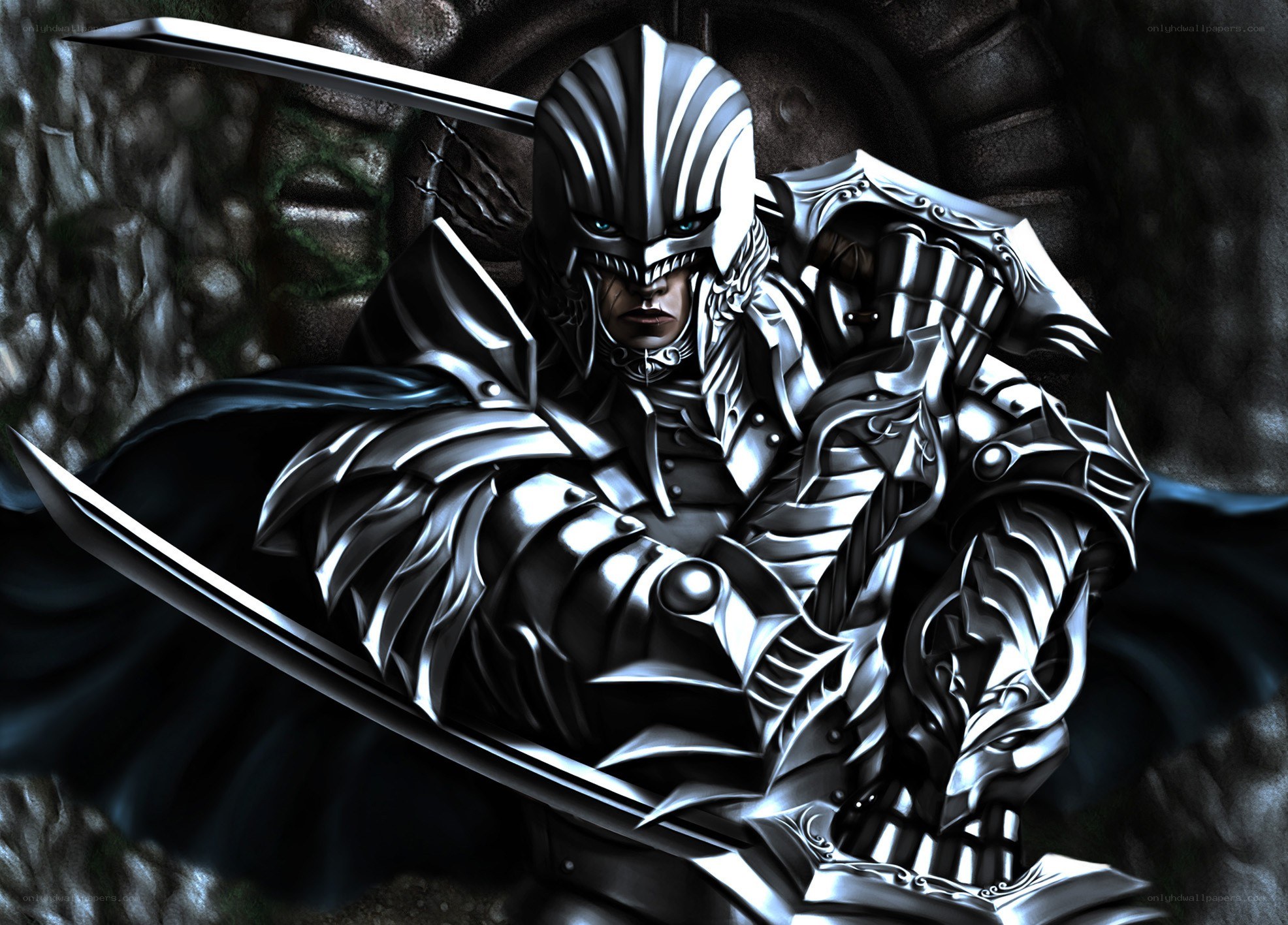 armored warrior with sword