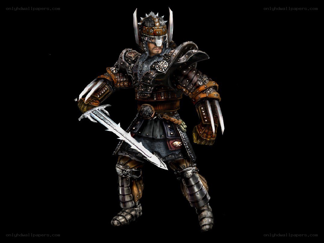 armored warrior with sword