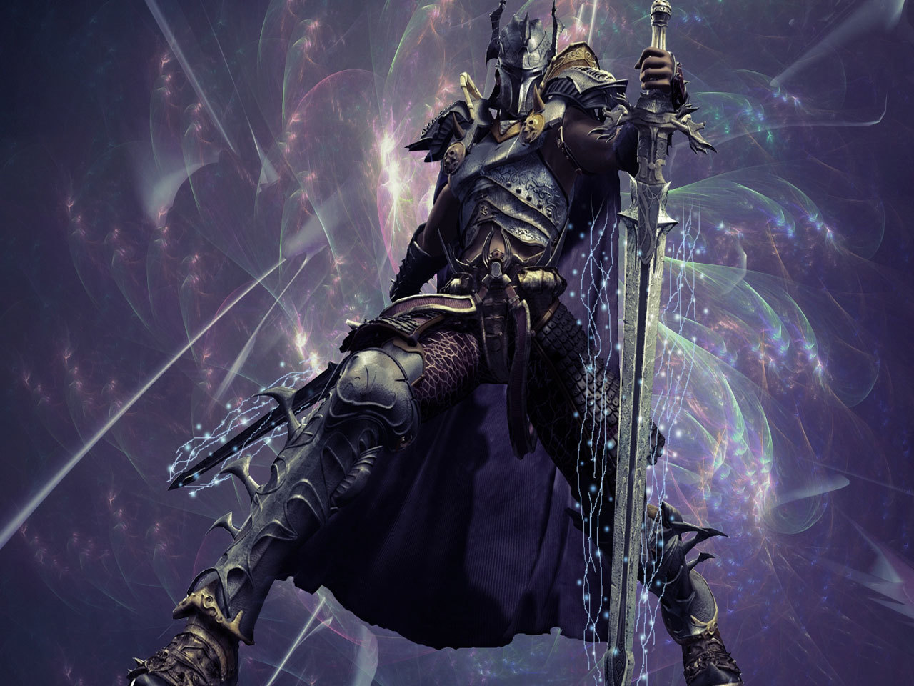 armored warrior with sword