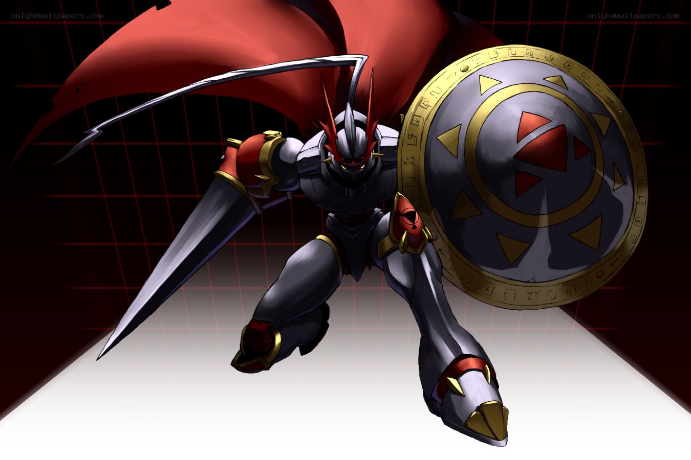 Armored warrior with sword and shield