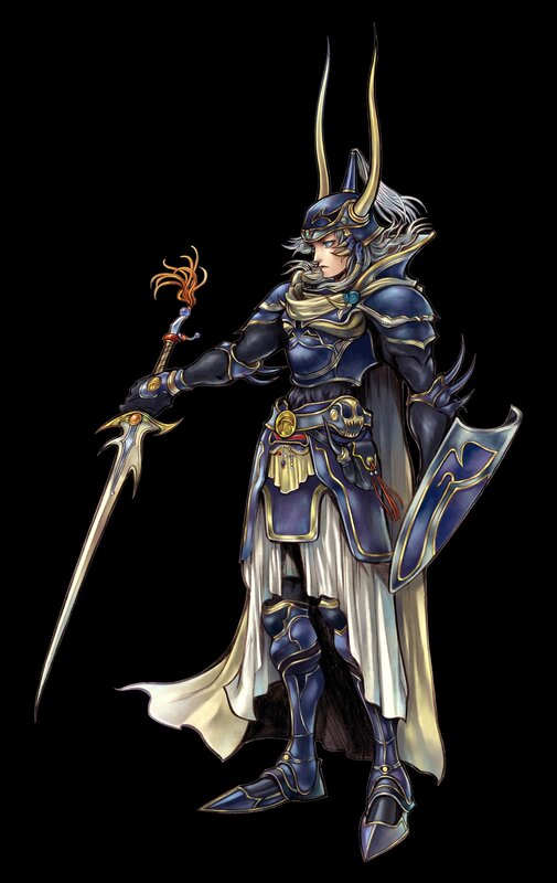 armored warrior with sword and shield