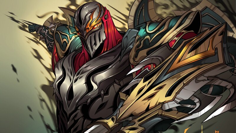 Armored Warrior with Sword — Black, Dramatic, Digital Art, Armor, Mask