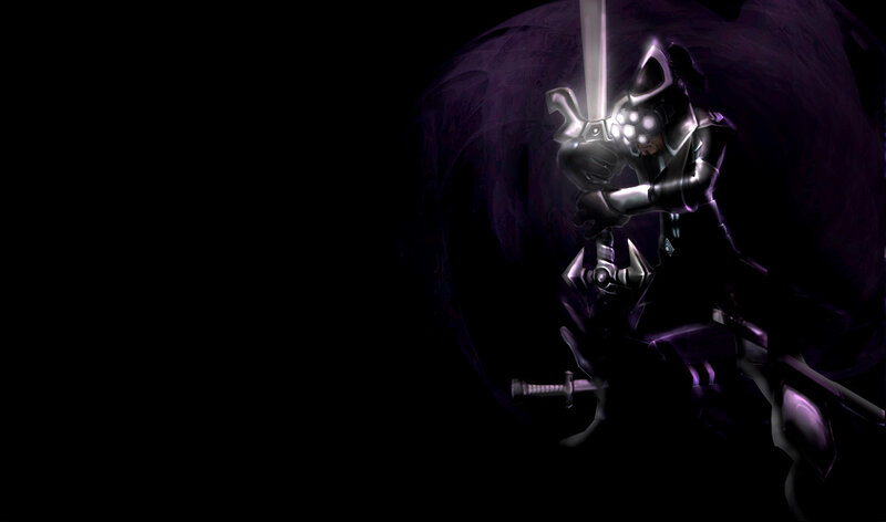 Armored Warrior with Sword — Black, Dramatic, Night