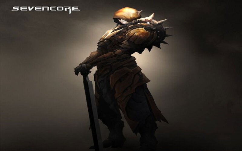 Armored Warrior with Sword — Brown, Dramatic