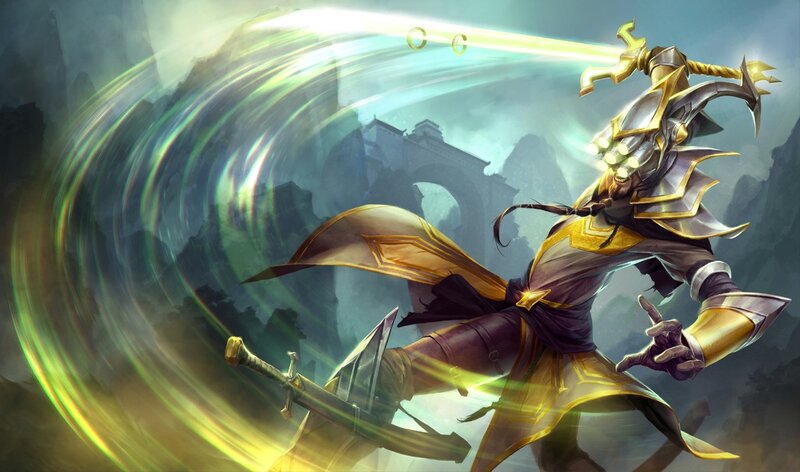 Armored Warrior with Sword — Gold, Dramatic, Digital Art, Cape