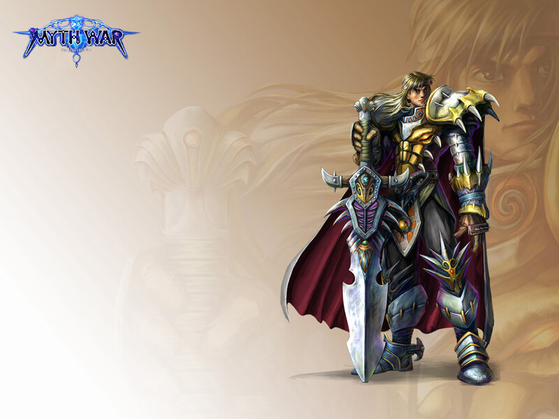 Armored Warrior with Sword — Gold, Dramatic