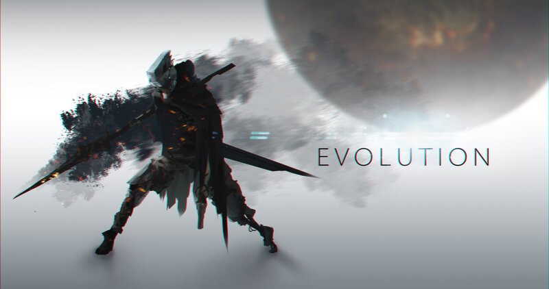 Armored Warrior with Sword — Gray, Dramatic, Digital Art, Planet