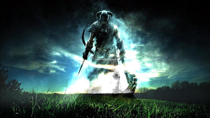 Armored Warrior with Sword — Green, Dramatic, Night, Digital Art