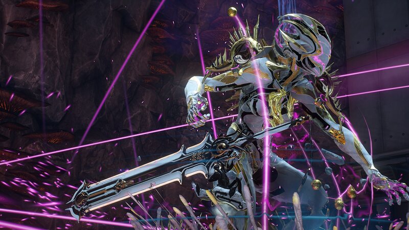 Armored Warrior with Sword — Purple, Dramatic, 3d Render
