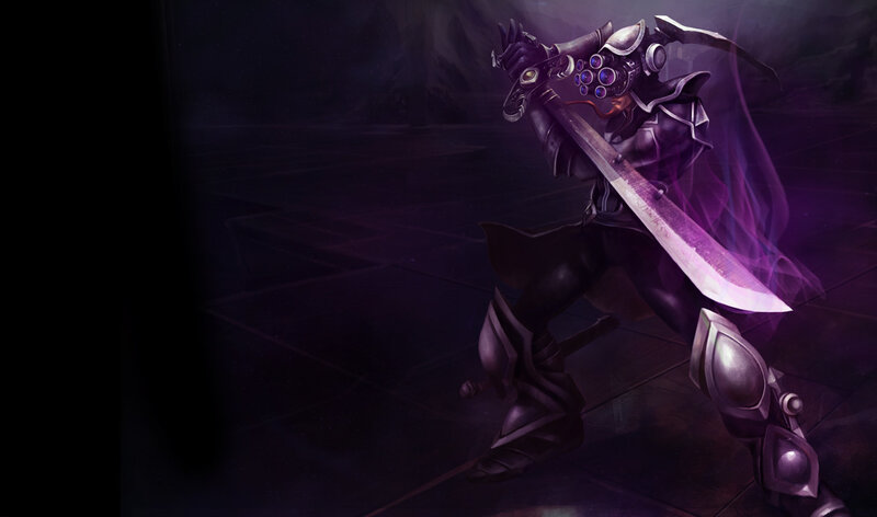 Armored Warrior with Sword — Purple