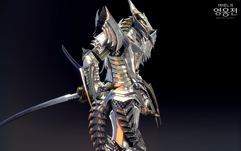 Armored Warrior with Sword — Silver, Dramatic