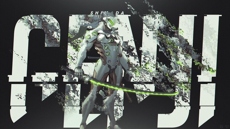 Armored Warrior with Sword — White, Dramatic, Digital Art, Armor, Green Light