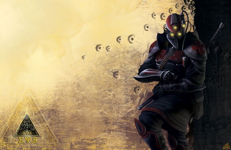 Armored Warrior with Sword — Yellow, Dramatic, Digital Art