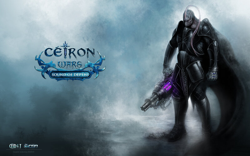 Armored Warrior with Weapon — Blue